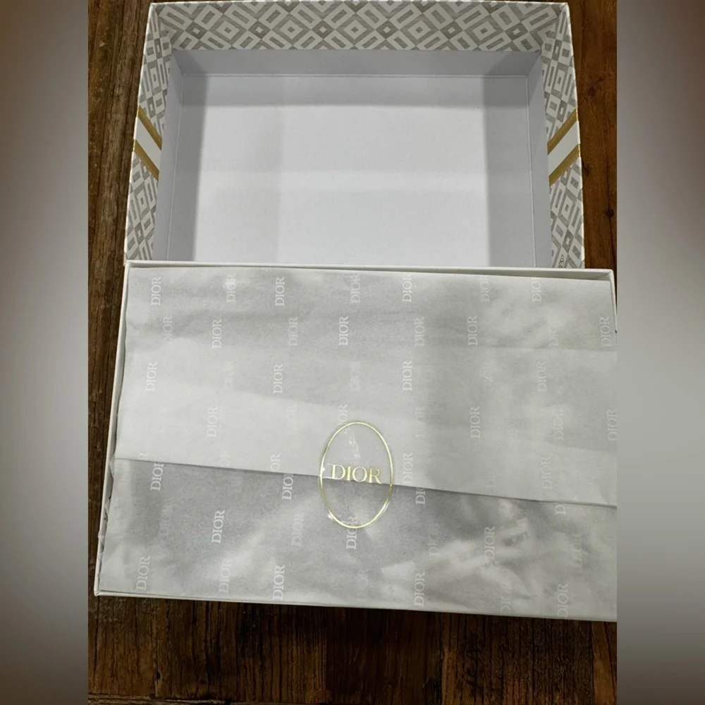 Dior White and Gold Embossed Decorative Box